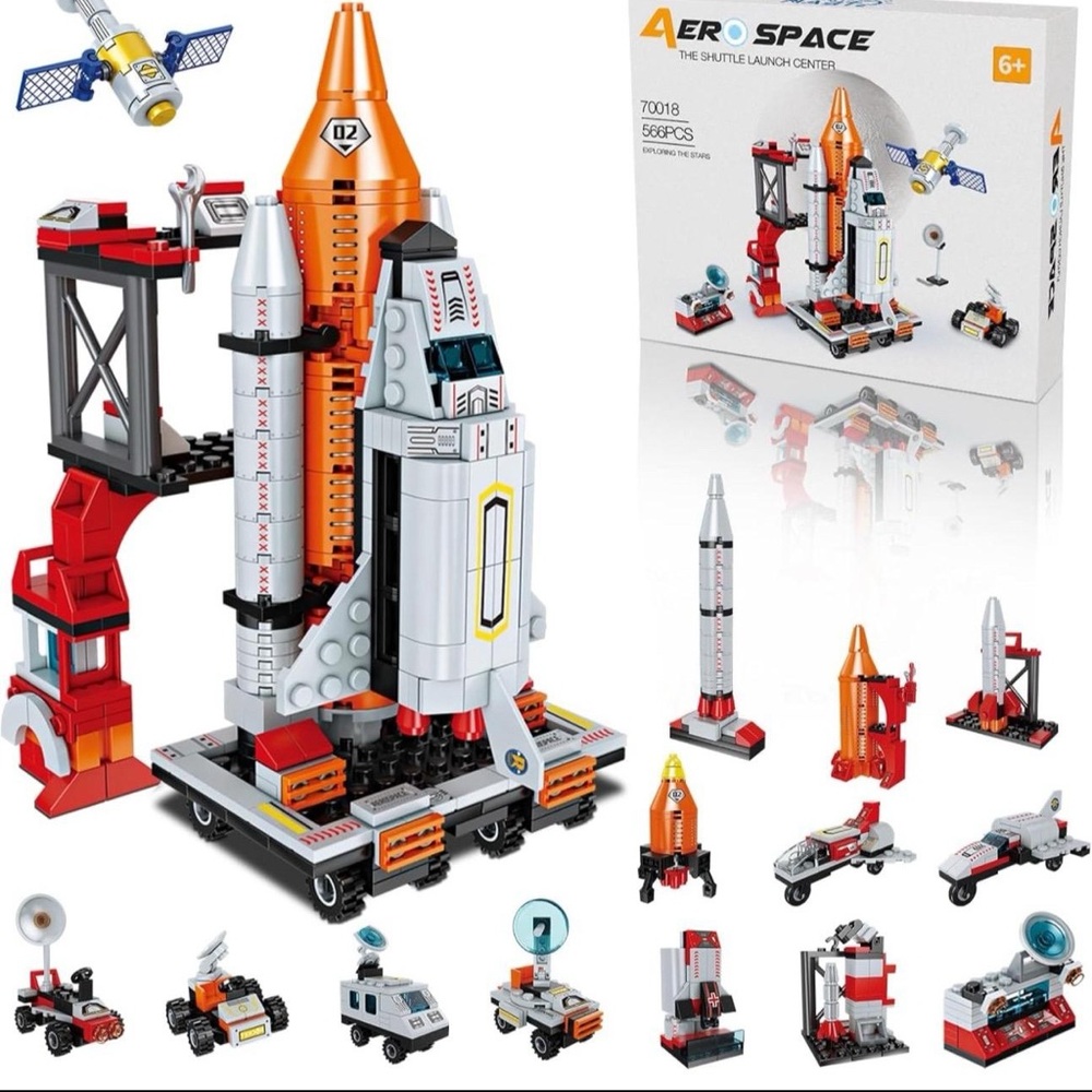 12 in 1 Aerospace Building Toys with Rocket Launcher.Space Shuttle Aged 6-12 kid